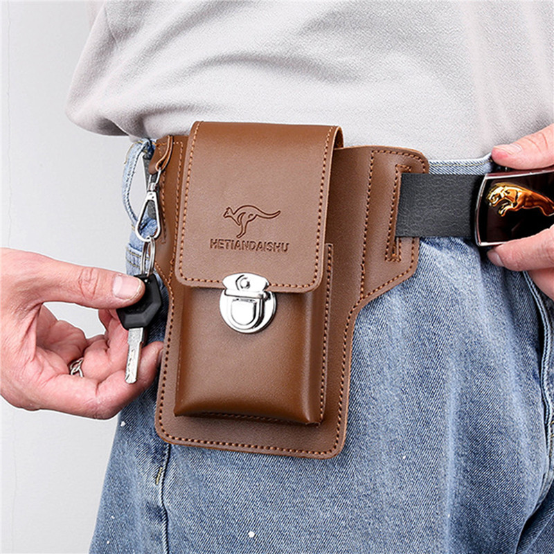 Leather Wallet Men - Telefoon Riem Tas Voor Mannen Tassen