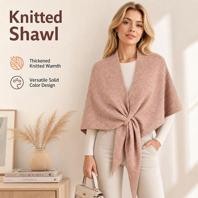 Cashmere Scarf - Modieuze wollen kasjmier sjaal in driehoekvorm,