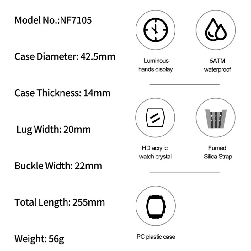 NAVIFORCE Herenhorloge 5ATM Wa - Luxury Watch Men recensie en prijs