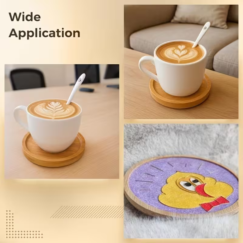 Set van 7 houten onderzetters  - Marble Coaster Set recensie en prijs