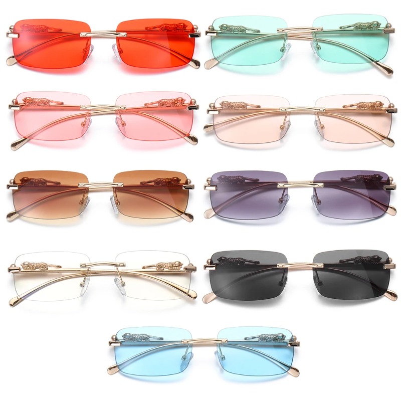 Riemloze vierkante zonnebrille - Designer Sunglasses recensie en prijs