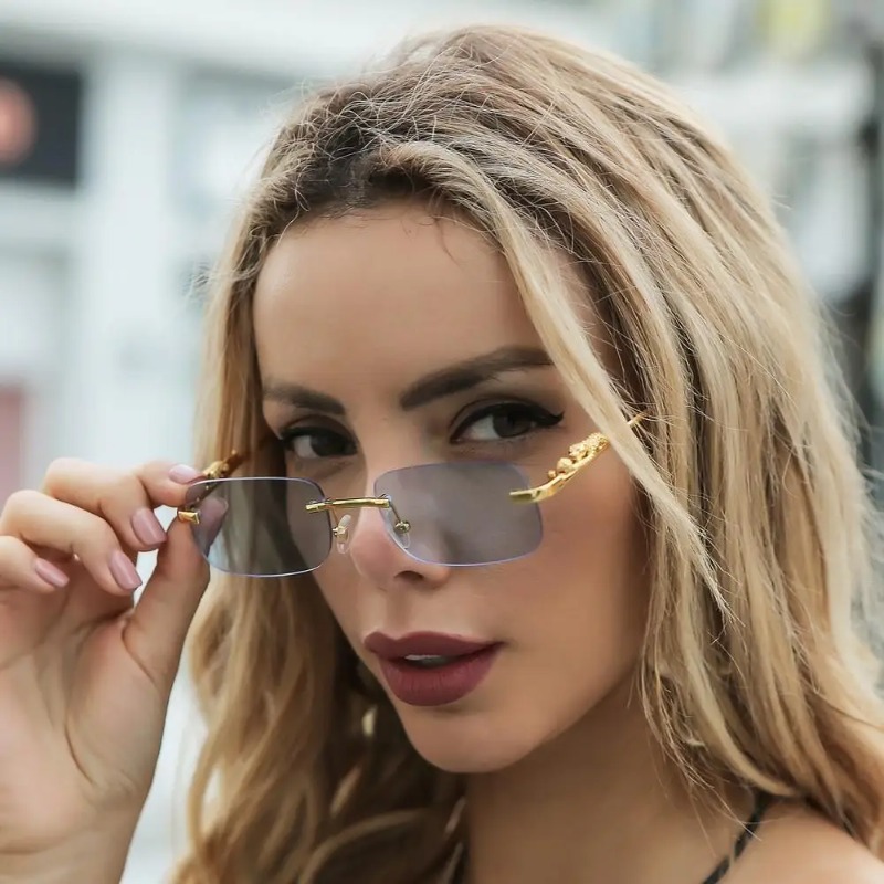Riemloze vierkante zonnebrille - Designer Sunglasses recensie en prijs